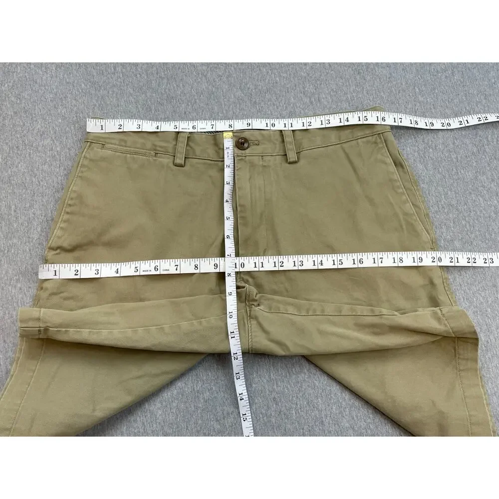 Banana Republic shorts Mens 32 Beige 100% Cotton Chino Flat Front‎ 11
